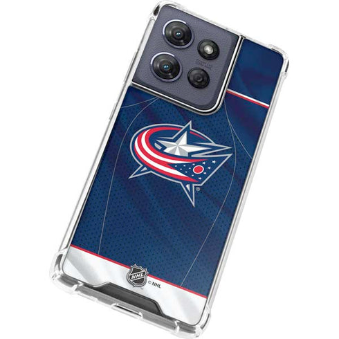 NHL Columbus Blue Jackets Jersey Moto G Play 5G (2025) Clear Case